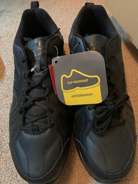 New Balance Black Slip-Resistant Athletic Sneakers